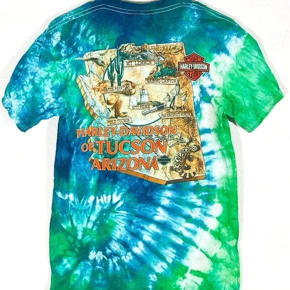 Harley-Davidson Other - Harley Davidson X Custom Tie Dye Tee Shirt Cactus
